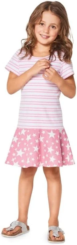 الگوی خیاطی Burda Style B9341 - لباس های تابستانی نخی دخترانه، A(2-3-4-5-6-7)