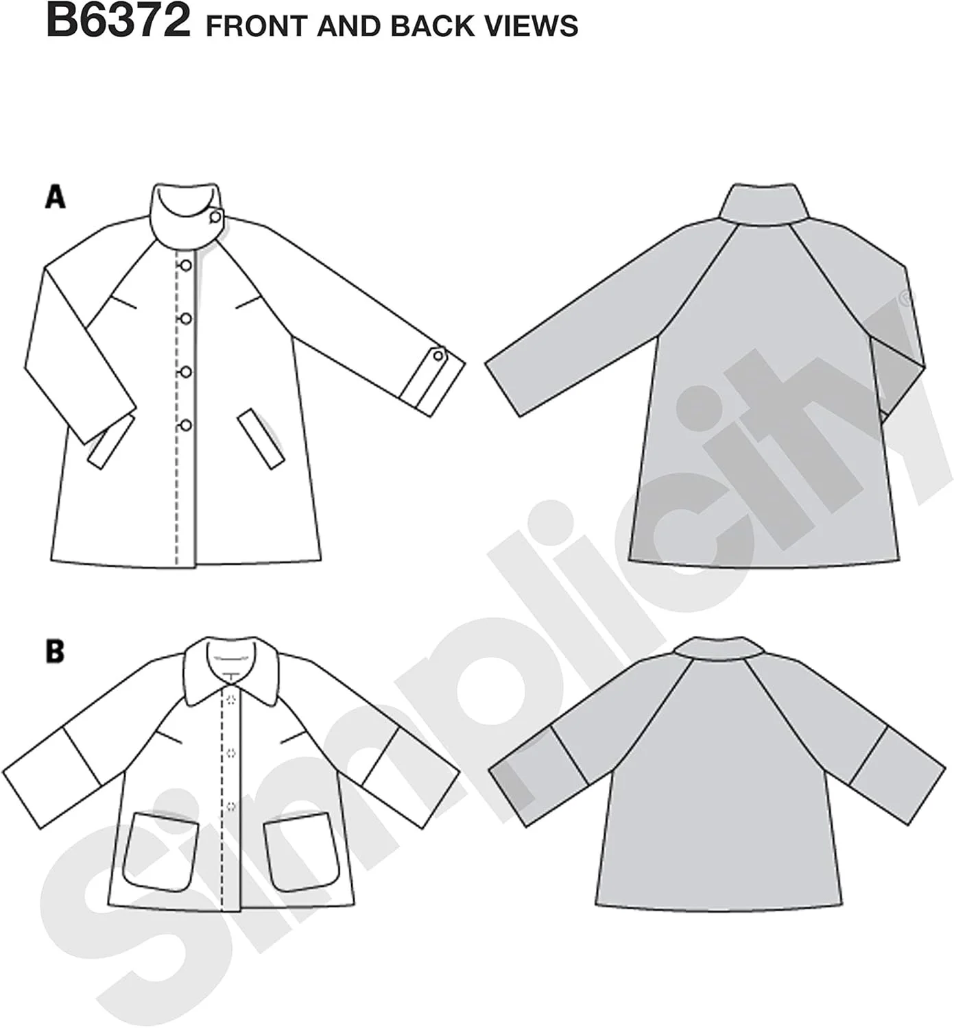 الگوی خیاطی بوردا استایل B6372 - کت های زنانه، A(8-10-12-14-16-18) الگوی خیاطی بوردا استایل B6372 - کت های زنانه، A(8-10-12-14-16-18)