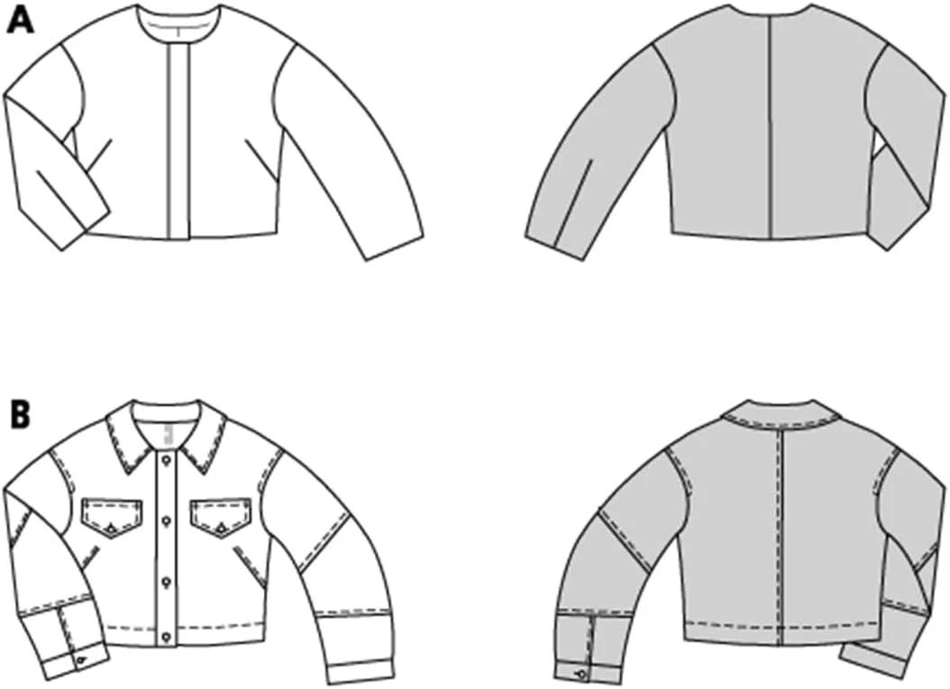 الگوی خیاطی بوردا استایل #5711، ژاکت کوتاه زنانه، سایز 36-48