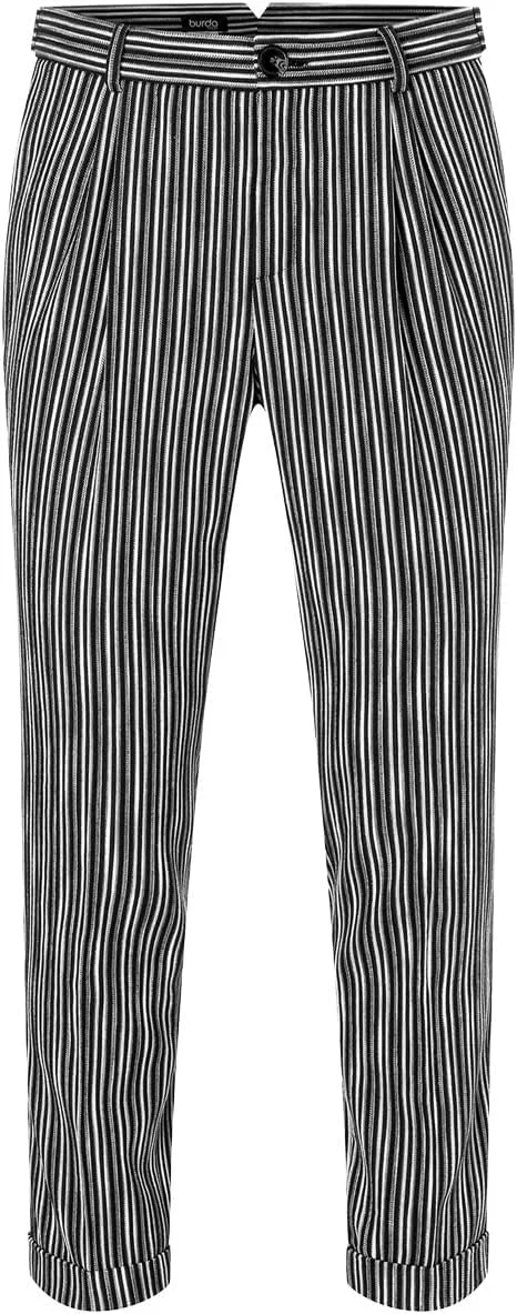 الگوی خیاطی مردانه Burda Style #5722، شلوار پلیسه دار و شلوار کت و شلوار، سایز 46-56