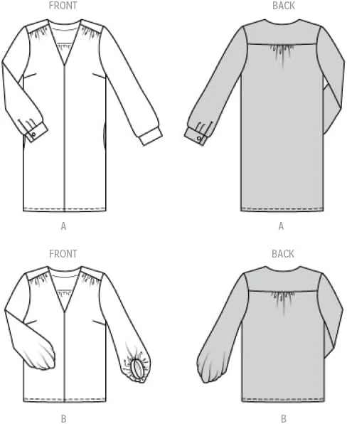 الگوی خیاطی Burda Style B5783: لباس و بلوز زنانه