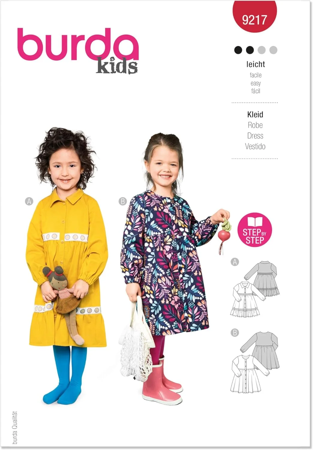 الگوی خیاطی لباس بچگانه Burda Style B9217