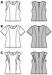 الگوی خیاطی بلوز و تاپ زنانه بردا 6525 با دوخت تقسیم کننده (سایز 36-46)، سطح 2 آسان الگوی خیاطی بلوز و تاپ زنانه بردا 6525 با دوخت تقسیم کننده (سایز 36-46)، سطح 2 آسان