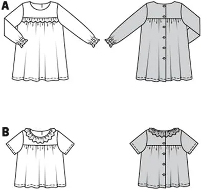 الگوی خیاطی Burda Style B9260 لباس و بلوز بچگانه الگوی خیاطی Burda Style B9260 لباس و بلوز بچگانه