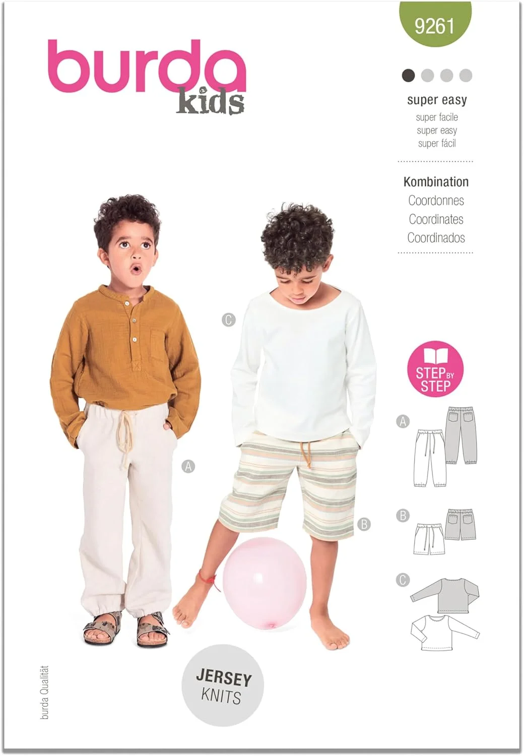 الگوی خیاطی بوردا استایل B9261 شلوار و تاپ بچگانه