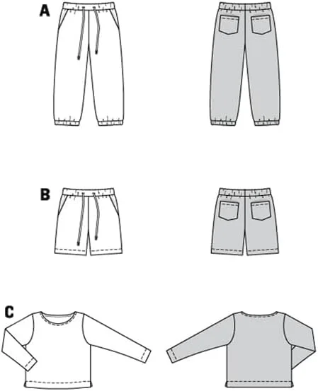 الگوی خیاطی بوردا استایل B9261 شلوار و تاپ بچگانه الگوی خیاطی بوردا استایل B9261 شلوار و تاپ بچگانه