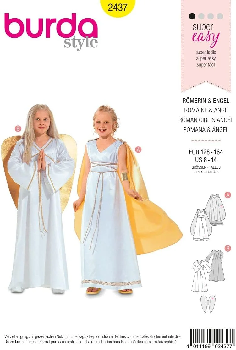 الگوی خیاطی بردا 2437 فرشته سایز 128-164