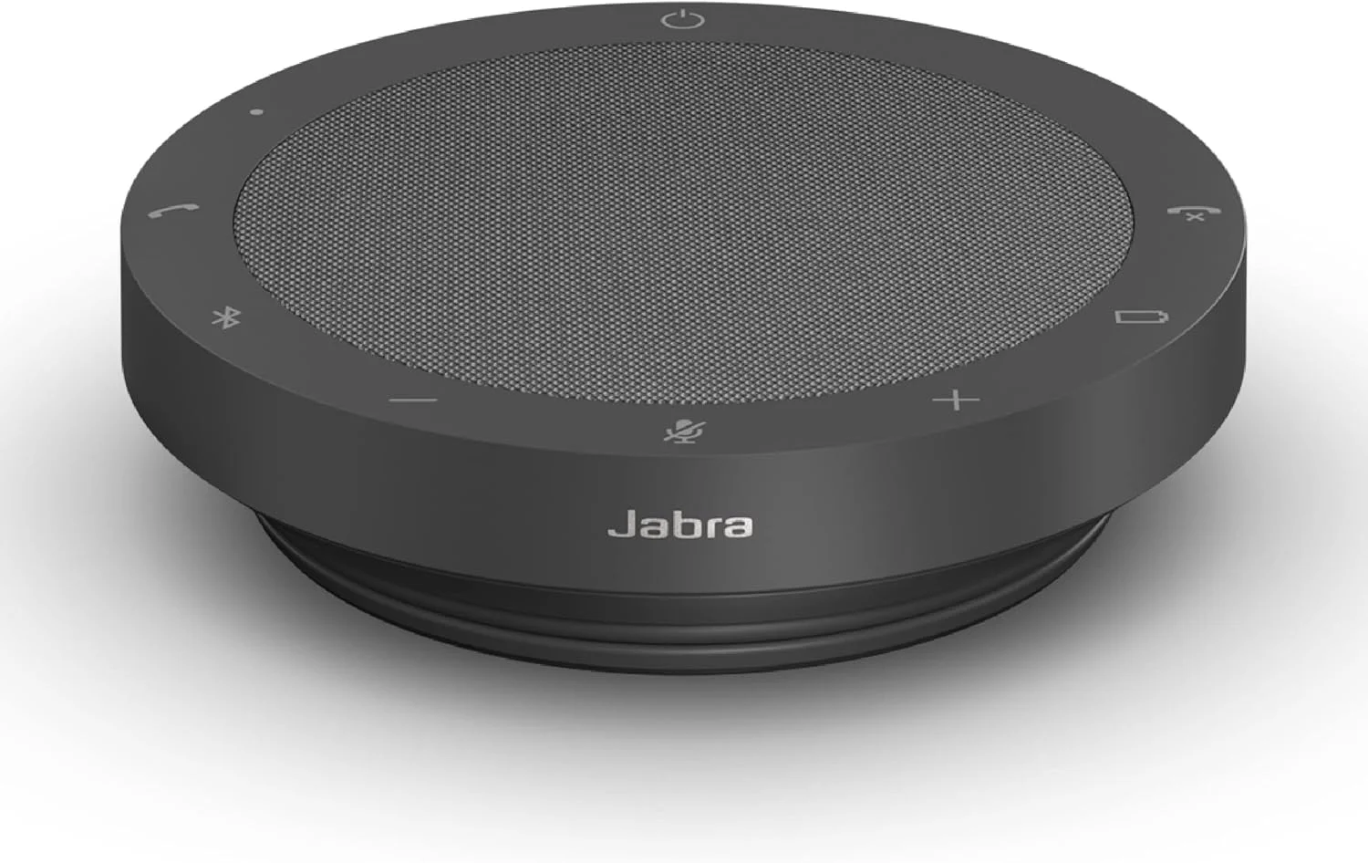 اسپیکرفون بلوتوث بی سیم Jabra Speak2 55 - اسپیکر جمع و جور و قابل حمل با 4 میکروفون حذف نویز، بلندگوی 50 میلی متری با دامنه کامل و صدای باند پهن - دارای گواهی Zoom و Google Meet - خاکستری تیره
