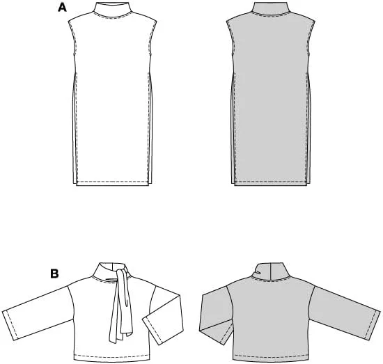 الگوی خیاطی بوردا 5880 - الگوی خیاطی برای دوختن پلیور [سایز زنانه 36-46] سطح 1 مبتدی