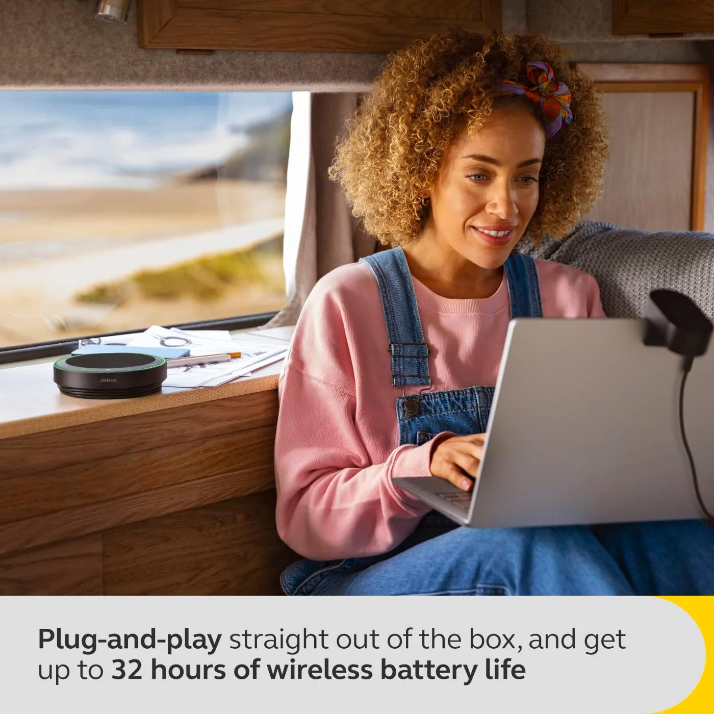 اسپیکرفون بلوتوث بی سیم Jabra Speak2 75 - اسپیکر قابل حمل با 4 میکروفون حذف نویز، بلندگوهای 65 میلی متری با برد کامل و صدای فوق العاده پهن باند - دارای گواهی Microsoft Teams - خاکستری تیره اسپیکرفون بلوتوث بی سیم Jabra Speak2 75 - اسپیکر قابل حمل با 4 میکروفون حذف نویز، بلندگوهای 65 میلی متری با برد کامل و صدای فوق العاده پهن باند - دارای گواهی Microsoft Teams - خاکستری تیره