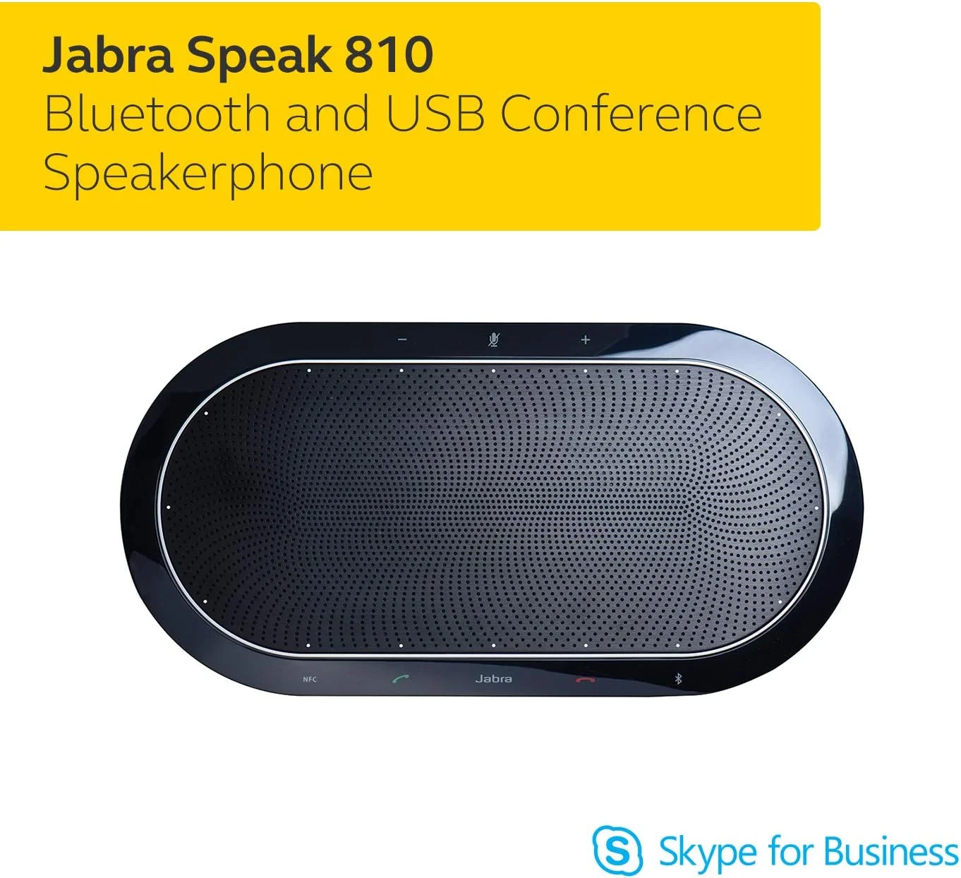 اسپیکرفون بلوتوث بی سیم Jabra Speak 810 MS - اسپیکر کنفرانس قابل حمل با صدای عالی برای تماس های کنفرانسی بزرگتر، راه اندازی سریع - دارای گواهی Microsoft Teams اسپیکرفون بلوتوث بی سیم Jabra Speak 810 MS - اسپیکر کنفرانس قابل حمل با صدای عالی برای تماس های کنفرانسی بزرگتر، راه اندازی سریع - دارای گواهی Microsoft Teams