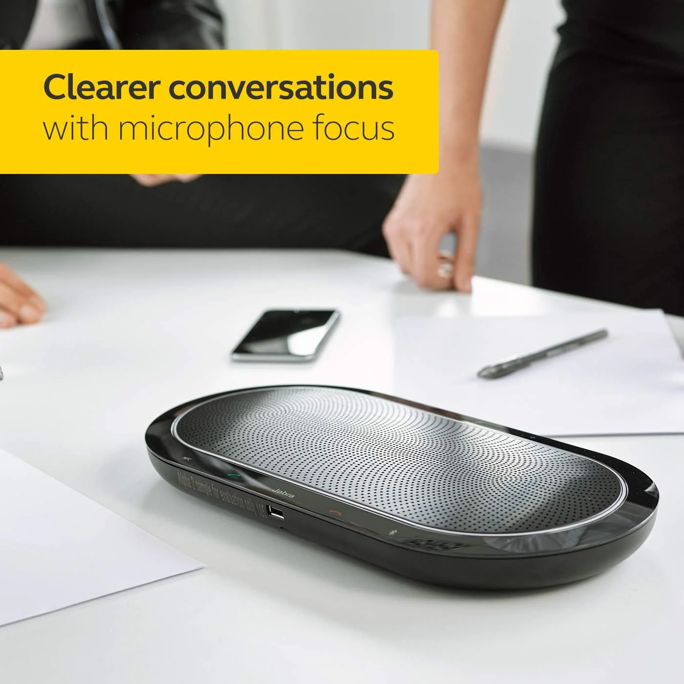 اسپیکرفون بلوتوث بی سیم Jabra Speak 810 MS - اسپیکر کنفرانس قابل حمل با صدای عالی برای تماس های کنفرانسی بزرگتر، راه اندازی سریع - دارای گواهی Microsoft Teams اسپیکرفون بلوتوث بی سیم Jabra Speak 810 MS - اسپیکر کنفرانس قابل حمل با صدای عالی برای تماس های کنفرانسی بزرگتر، راه اندازی سریع - دارای گواهی Microsoft Teams