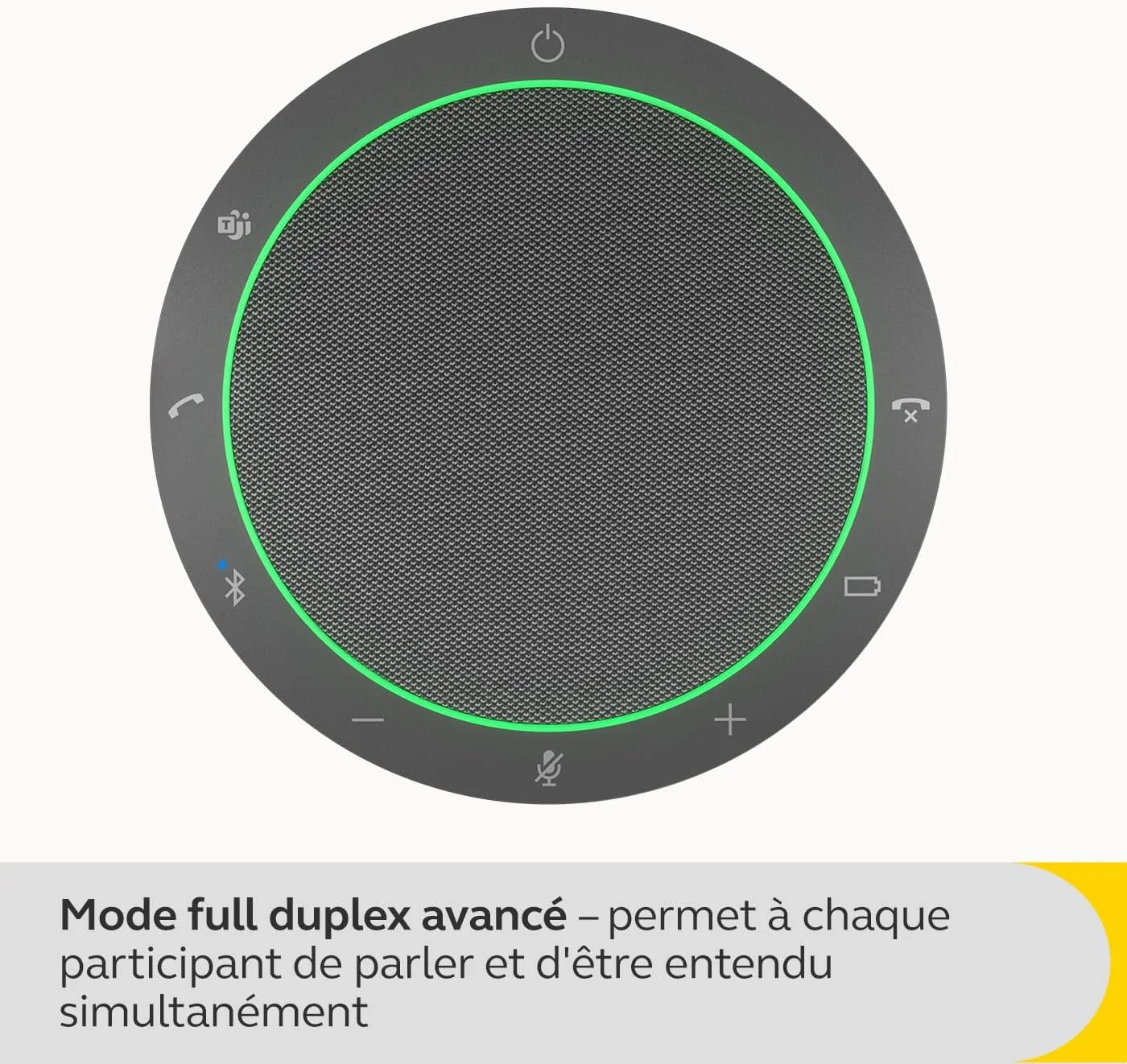 اسپیکرفون بلوتوث بی سیم Jabra Speak2 55 با 4 میکروفون حذف نویز، بلندگوی 50 میلی متری فول رنج، صدای باند پهن، جمع و جور و قابل حمل - دارای گواهینامه MS Teams، سازگار با سایر پلتفرم ها - خاکستری تیره اسپیکرفون بلوتوث بی سیم Jabra Speak2 55 با 4 میکروفون حذف نویز، بلندگوی 50 میلی متری فول رنج، صدای باند پهن، جمع و جور و قابل حمل - دارای گواهینامه MS Teams، سازگار با سایر پلتفرم ها - خاکستری تیره