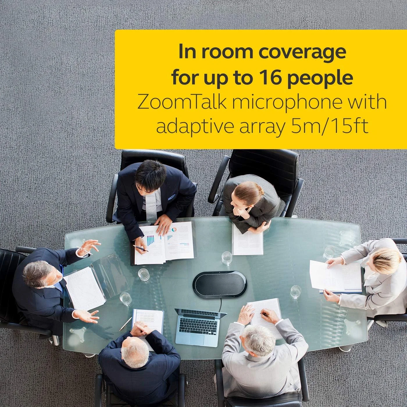 اسپیکرفون بلوتوث بی سیم Jabra Speak 810 MS - اسپیکر کنفرانس قابل حمل با صدای عالی برای تماس های کنفرانسی بزرگتر، راه اندازی سریع - دارای گواهی Microsoft Teams اسپیکرفون بلوتوث بی سیم Jabra Speak 810 MS - اسپیکر کنفرانس قابل حمل با صدای عالی برای تماس های کنفرانسی بزرگتر، راه اندازی سریع - دارای گواهی Microsoft Teams
