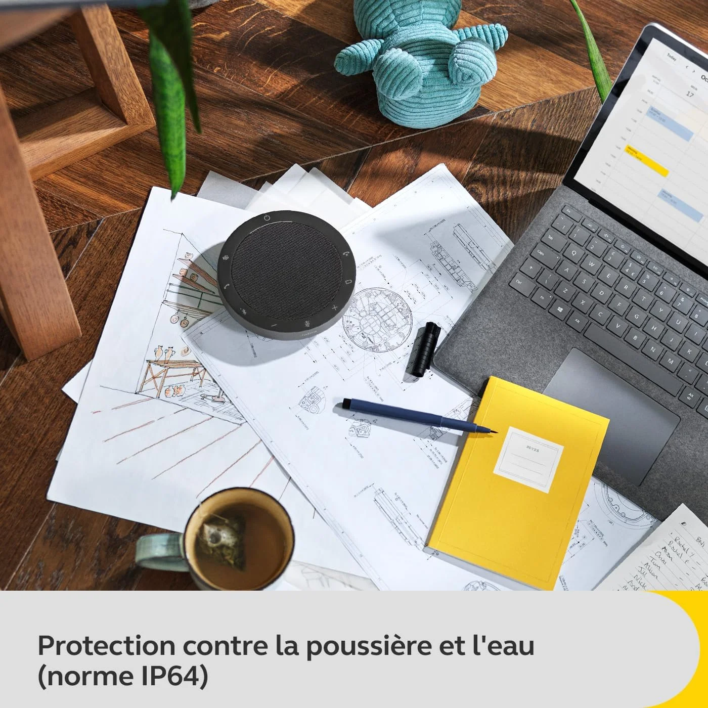 اسپیکرفون بلوتوث بی سیم Jabra Speak2 55 با 4 میکروفون حذف نویز، بلندگوی 50 میلی متری فول رنج، صدای باند پهن، جمع و جور و قابل حمل - دارای گواهینامه MS Teams، سازگار با سایر پلتفرم ها - خاکستری تیره اسپیکرفون بلوتوث بی سیم Jabra Speak2 55 با 4 میکروفون حذف نویز، بلندگوی 50 میلی متری فول رنج، صدای باند پهن، جمع و جور و قابل حمل - دارای گواهینامه MS Teams، سازگار با سایر پلتفرم ها - خاکستری تیره