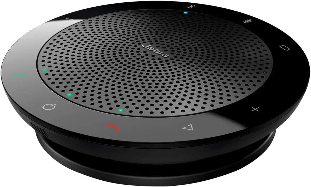 اسپیکر بلوتوثی بی سیم قابل حمل جبرا Speak 510 (نسخه 2025) با آداپتور USB Link 370 برای جلسات و تماس ها با صدای شفاف، سازگار با Microsoft Teams، مشکی
