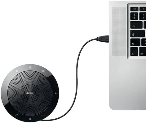 اسپیکر فون جبرا Speak 510+ - اسپیکر کنفرانس قابل حمل دارای گواهینامه Microsoft با آداپتور بلوتوث و USB - اتصال به لپ تاپ، تلفن های هوشمند و تبلت، مشکی اسپیکر فون جبرا Speak 510+ - اسپیکر کنفرانس قابل حمل دارای گواهینامه Microsoft با آداپتور بلوتوث و USB - اتصال به لپ تاپ، تلفن های هوشمند و تبلت، مشکی