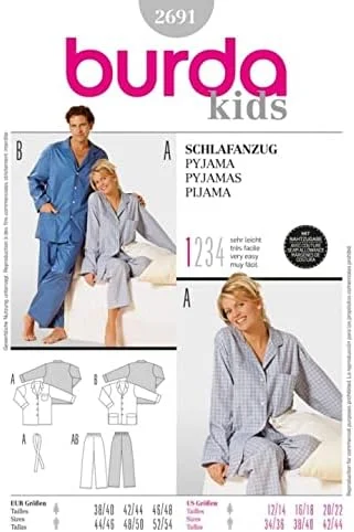 الگوی خیاطی بردا کرافت 2691 - پیژامه سایز: تک سایز