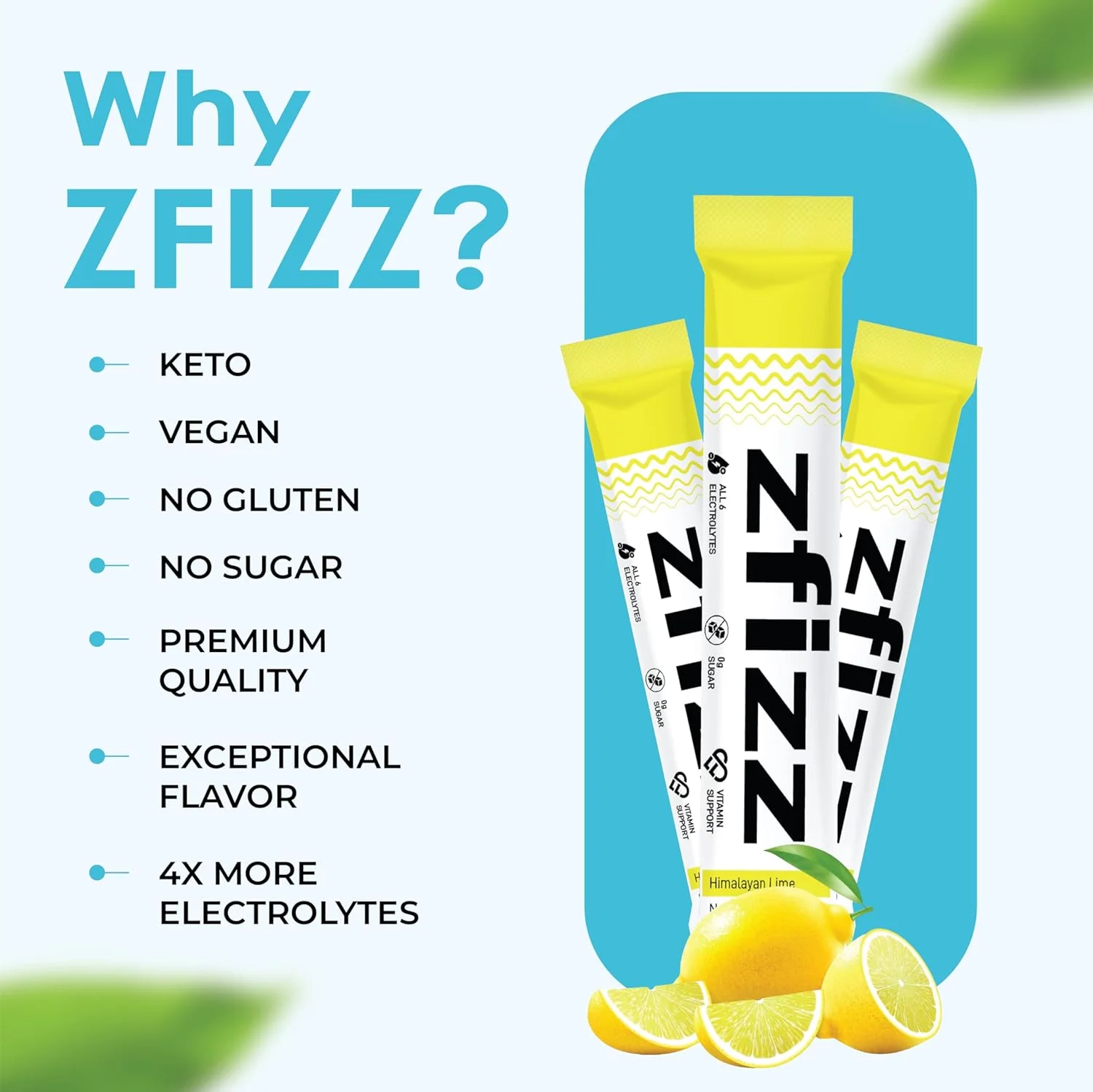 بسته 20 عددی پودر هیدراتاسیون ZFIZZ با طعم لیموی هیمالیا | پودر الکترولیت بدون شکر | تقویت کننده هیدراتاسیون روزانه با آنتی اکسیدان و مواد معدنی ضروری | تقویت کننده عملکرد ایمنی، انرژی و متابولیک بسته 20 عددی پودر هیدراتاسیون ZFIZZ با طعم لیموی هیمالیا | پودر الکترولیت بدون شکر | تقویت کننده هیدراتاسیون روزانه با آنتی اکسیدان و مواد معدنی ضروری | تقویت کننده عملکرد ایمنی، انرژی و متابولیک