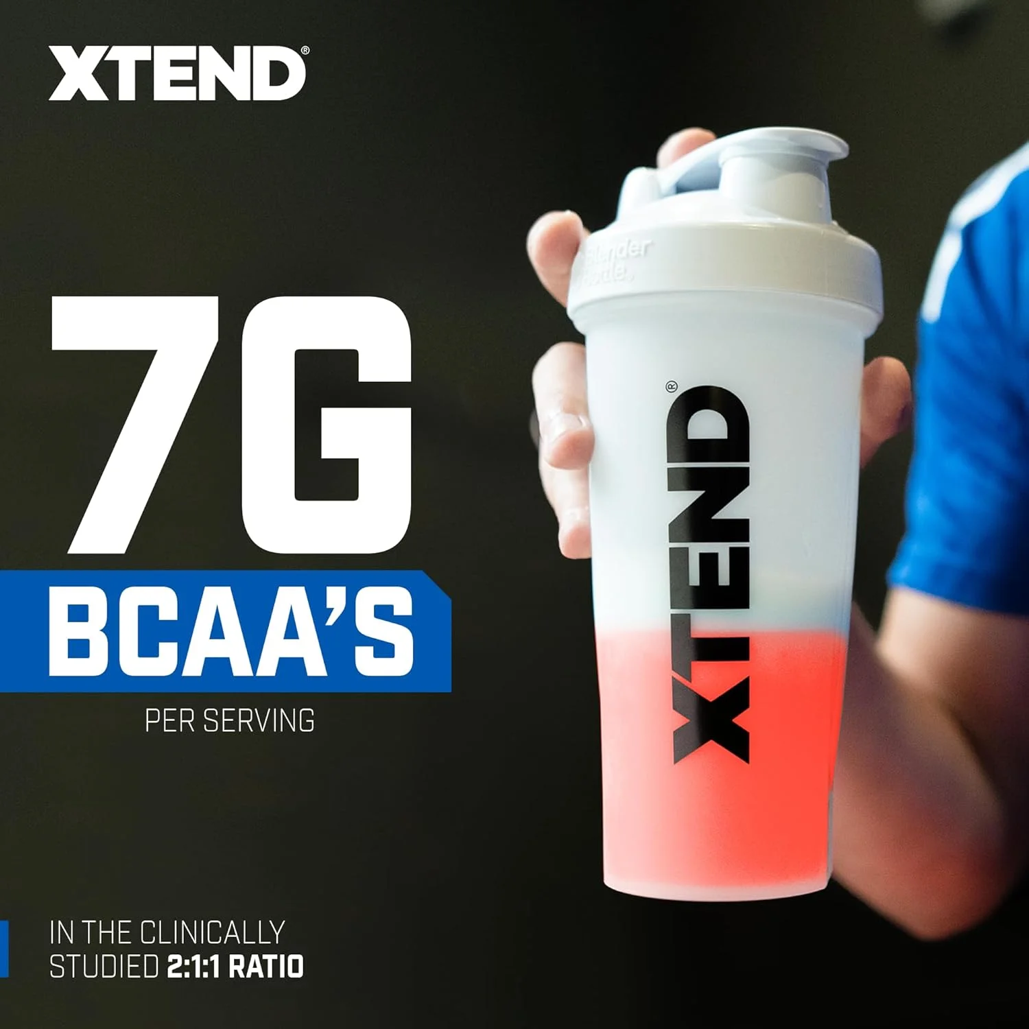 پودر بی سی ای ای ورزشی XTEND - پودر الکترولیت بدون قند برای ریکاوری و آبرسانی با آمینو اسیدها - طعم توت فرنگی کیوی - 30 سروینگ