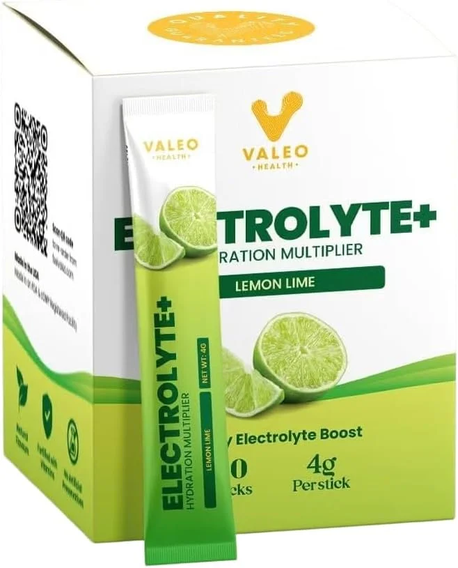مخلوط نوشیدنی الکترولیت+ آبرسان Valeo – لیمو و لیموترش، 20 بسته چوبی – پودر الکترولیت برای آبرسانی سریع، انرژی، ریکاوری و عملکرد – 80 گرم در مجموع – مکمل بدون قند مخلوط نوشیدنی الکترولیت+ آبرسان Valeo – لیمو و لیموترش، 20 بسته چوبی – پودر الکترولیت برای آبرسانی سریع، انرژی، ریکاوری و عملکرد – 80 گرم در مجموع – مکمل بدون قند