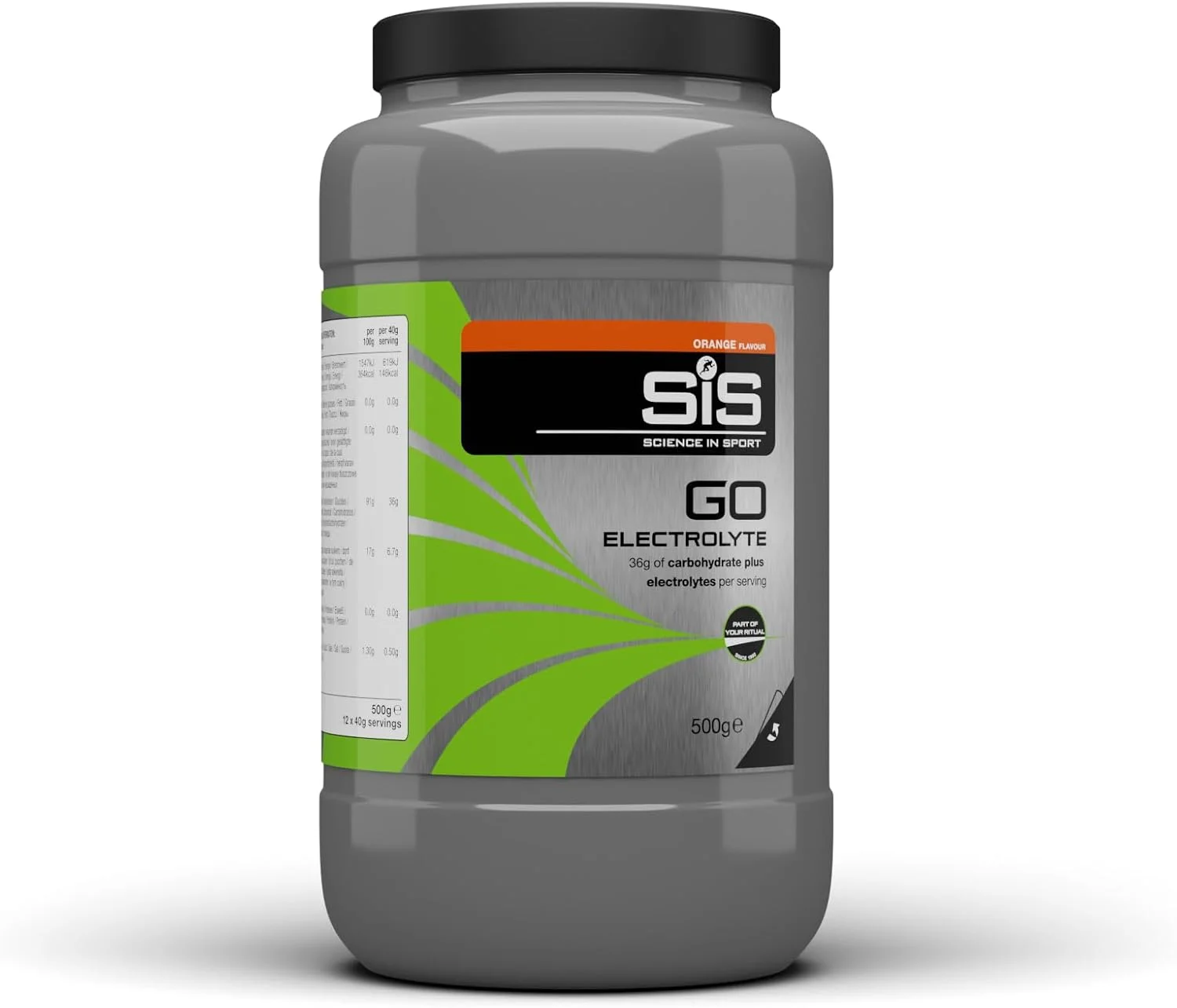 پودر الکترولیت Science In Sport GO | 200 میلی گرم سدیم | 36 گرم کربوهیدرات | آبرسانی | انرژی | هضم آسان | طعم پرتقال | 12 سروینگ | 500 گرم
