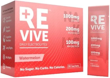 الکترولیت روزانه REVIVE با طعم هندوانه - بسته 30 عددی