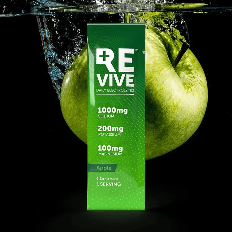 الکترولیت روزانه REVIVE با طعم سیب - بسته 30 عددی