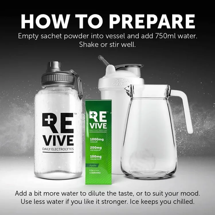 الکترولیت روزانه REVIVE با طعم سیب - بسته 30 عددی الکترولیت روزانه REVIVE با طعم سیب - بسته 30 عددی