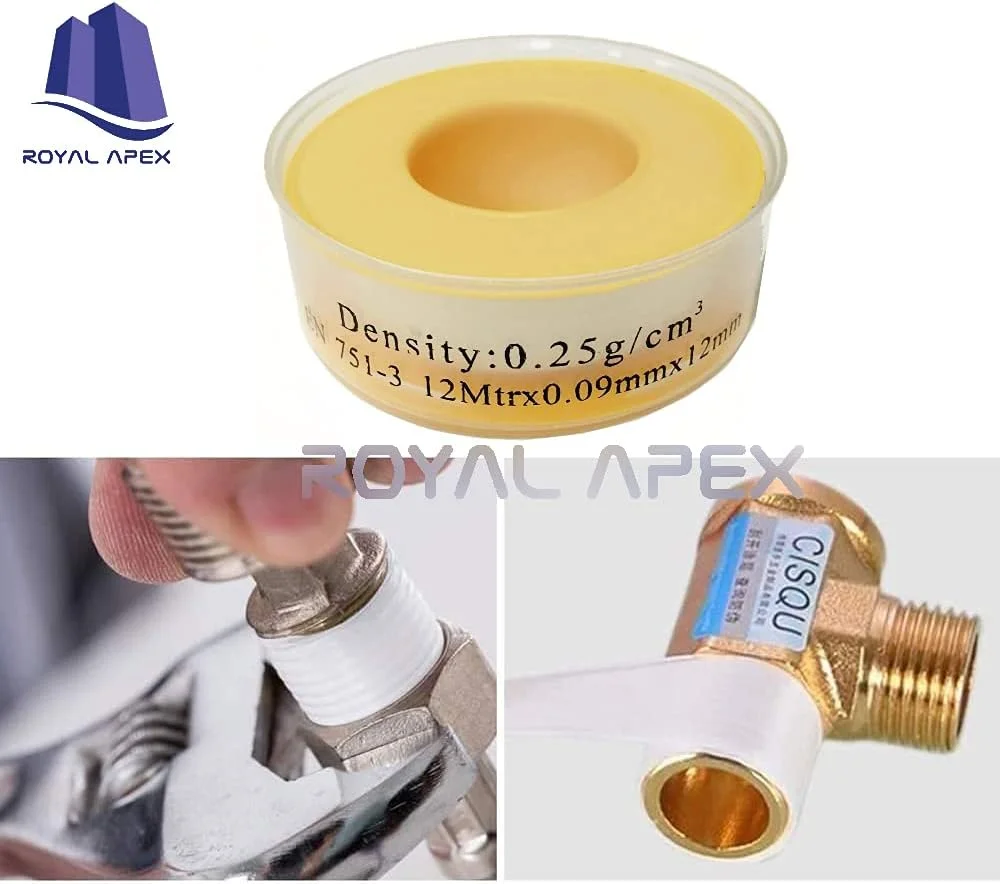 نوار تفلون آب بندی رویال اپکس EN 751-3 با چگالی 0.25 گرم بر سانتی متر مربع، PTFE 0.9mmx12mm برای اتصالات لوله و رفع نشتی آب (بسته 10 عددی) نوار تفلون آب بندی رویال اپکس EN 751-3 با چگالی 0.25 گرم بر سانتی متر مربع، PTFE 0.9mmx12mm برای اتصالات لوله و رفع نشتی آب (بسته 10 عددی)