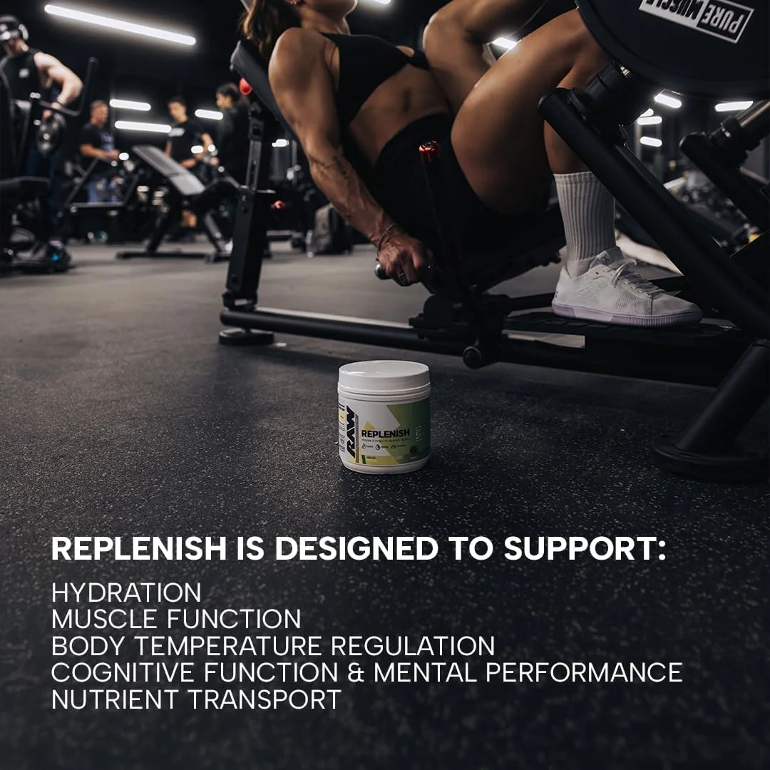 پودر الکترولیت ممتاز RAW Replenish، فرمول بازیابی - مکمل نوشیدنی الکترولیتی طعم دار برای هیدراتاسیون، بازسازی، استقامت و عملکرد (60 سروینگ، لیمو ترش) پودر الکترولیت ممتاز RAW Replenish، فرمول بازیابی - مکمل نوشیدنی الکترولیتی طعم دار برای هیدراتاسیون، بازسازی، استقامت و عملکرد (60 سروینگ، لیمو ترش)