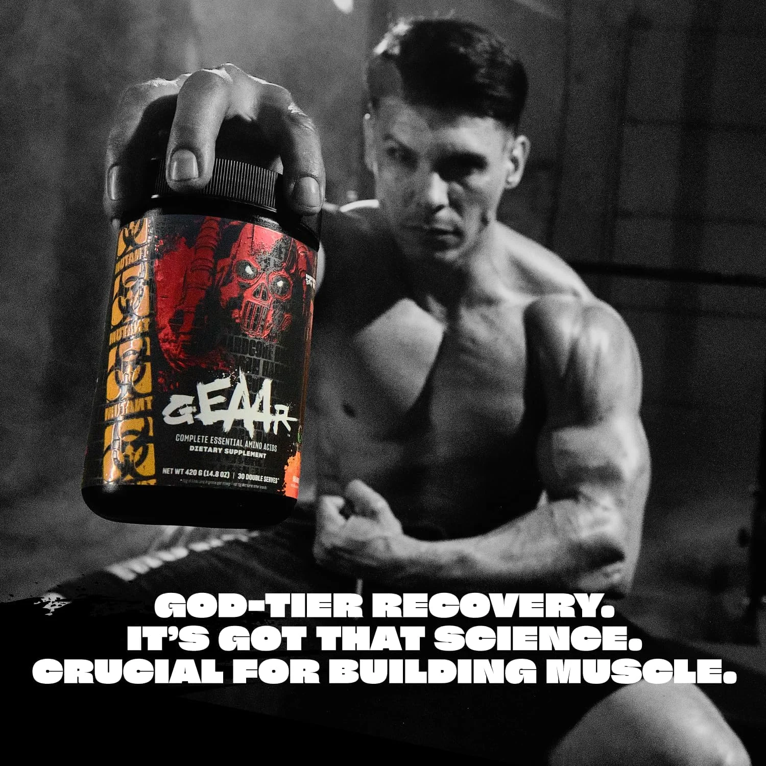 MUTANT GEAAR - 9.4 گرم پودر EAA + آرژنین، 7 گرم BCAA، 4 گرم لوسین، الکترولیت ها، آب نارگیل، بدون رنگ یا طعم دهنده مصنوعی، طعم لذیذ - 30 سروینگ - تمشک آبی - 378 گرم MUTANT GEAAR - 9.4 گرم پودر EAA + آرژنین، 7 گرم BCAA، 4 گرم لوسین، الکترولیت ها، آب نارگیل، بدون رنگ یا طعم دهنده مصنوعی، طعم لذیذ - 30 سروینگ - تمشک آبی - 378 گرم