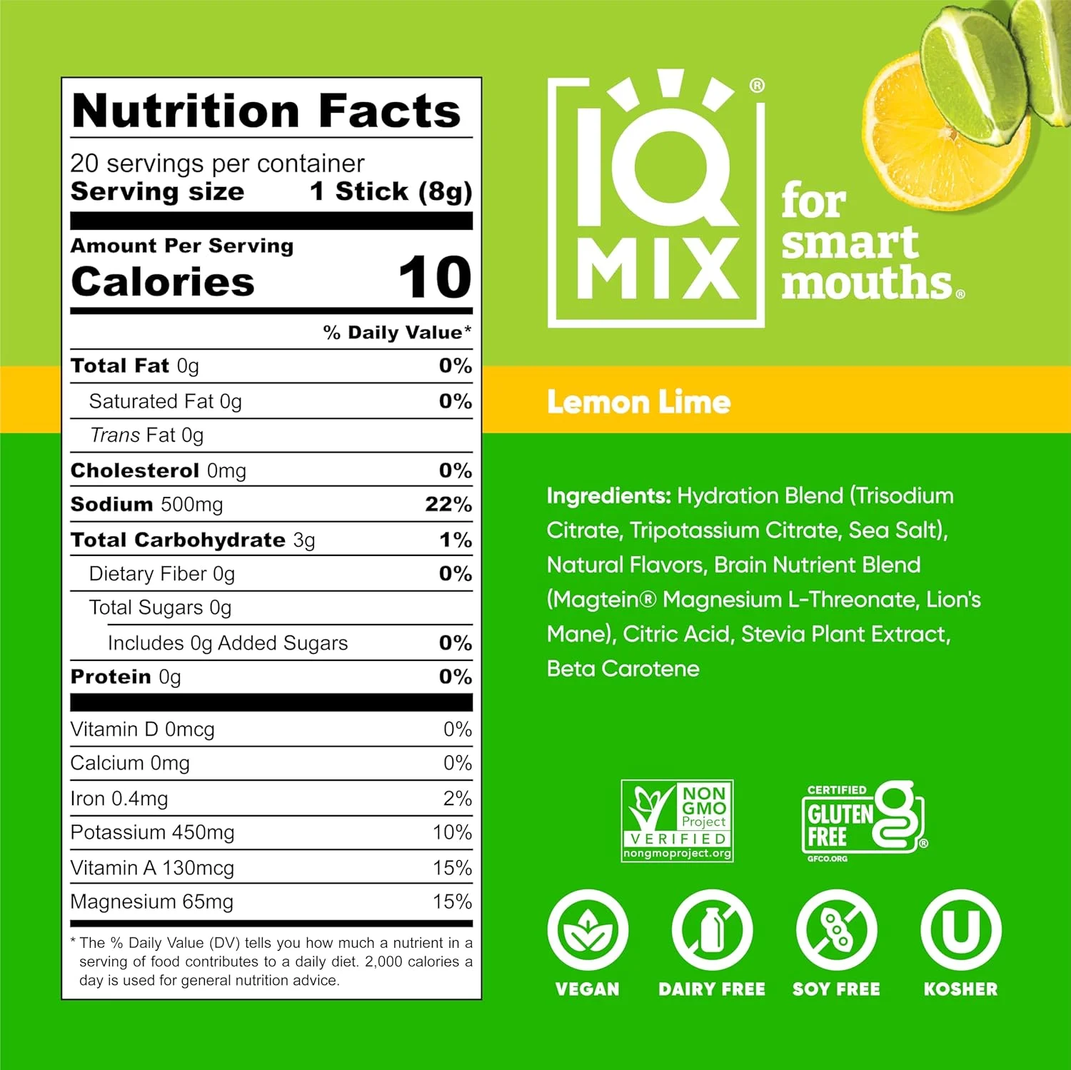 پودر الکترولیت بدون قند IQ BAR IQMIX - مکمل آبرسانی با الکترولیت های کتو، یال شیر، منیزیم ال-ترئونات و سیترات پتاسیم - لیمو ترش (20 عدد) پودر الکترولیت بدون قند IQ BAR IQMIX - مکمل آبرسانی با الکترولیت های کتو، یال شیر، منیزیم ال-ترئونات و سیترات پتاسیم - لیمو ترش (20 عدد)