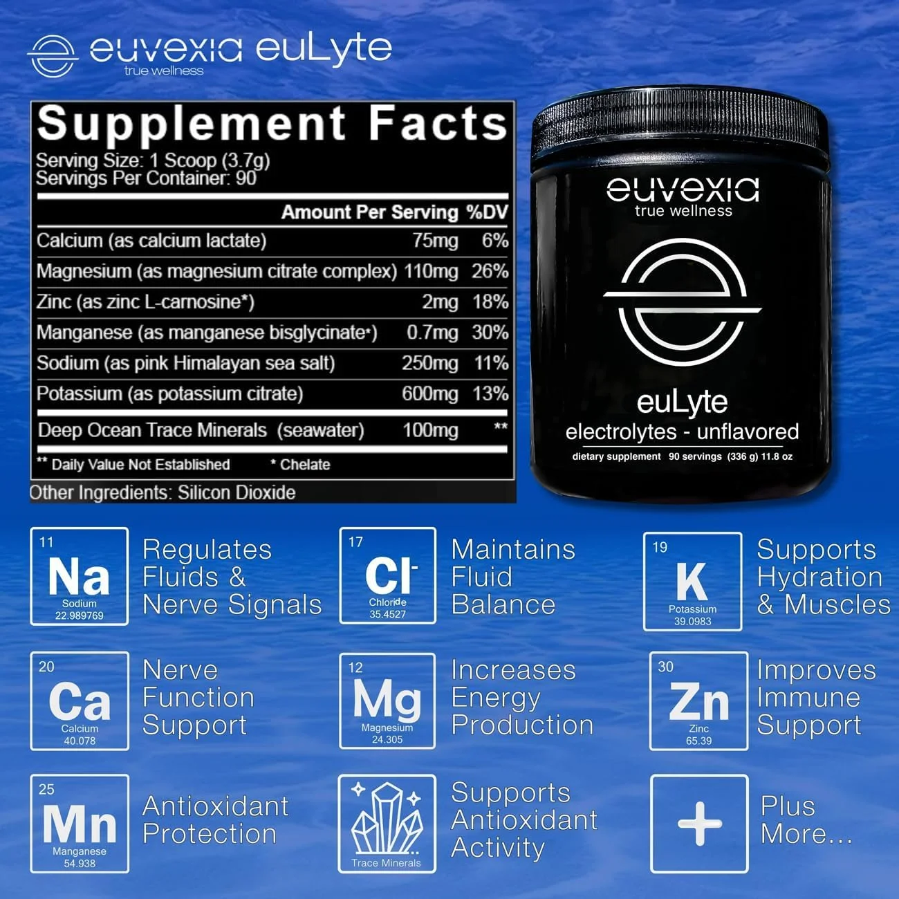 پودر الکترولیت بدون قند Euvexia Eulyte دکتر اکبری برای هیدراتاسیون (90 سروینگ) نوشیدنی طعم دار مرطوب کننده (1513 میلی گرم الکترولیت در هر سروینگ) کتوز در روزه داری، وگان پودر الکترولیت بدون قند Euvexia Eulyte دکتر اکبری برای هیدراتاسیون (90 سروینگ) نوشیدنی طعم دار مرطوب کننده (1513 میلی گرم الکترولیت در هر سروینگ) کتوز در روزه داری، وگان