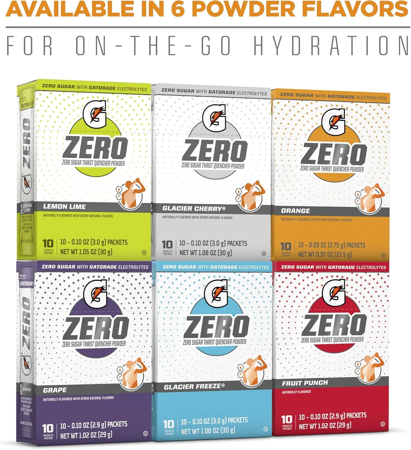 پودر مخلوط نوشیدنی ورزشی گاتورید G Zero، بسته متنوع کلاسیک 3 طعم، مخلوط نوشیدنی پودری الکترولیت برای آبرسانی، بدون شکر، مجموعا 30 بسته پودر مخلوط نوشیدنی ورزشی گاتورید G Zero، بسته متنوع کلاسیک 3 طعم، مخلوط نوشیدنی پودری الکترولیت برای آبرسانی، بدون شکر، مجموعا 30 بسته