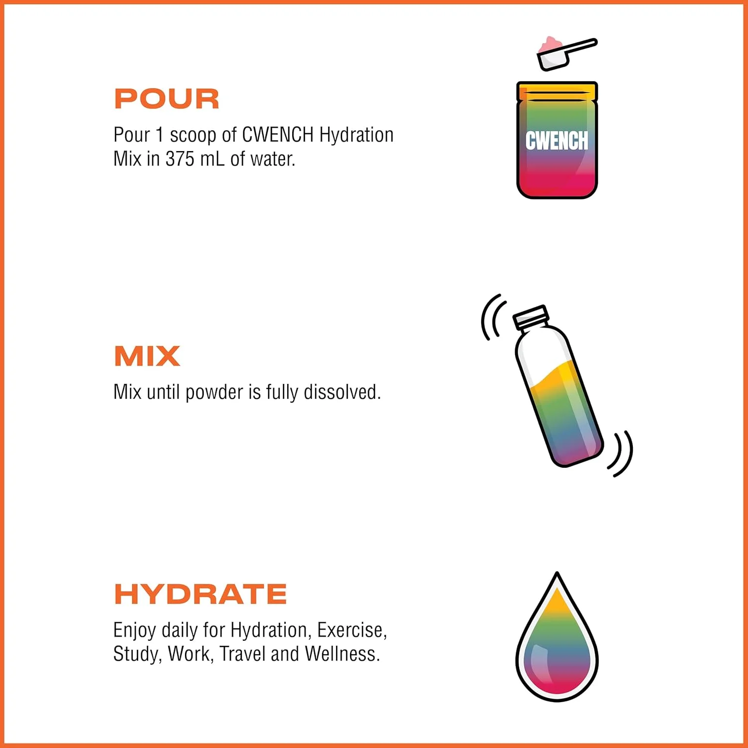 مخلوط الکترولیت آبرسان Cwench + BCAA - Rainbow Swirl 10 عدد | دارای گواهی NSF | بدون شکر افزوده | بدون شیرین کننده های مصنوعی | الکترولیت های ممتاز | جعبه 10 عددی استیک 7 گرمی مخلوط الکترولیت آبرسان Cwench + BCAA - Rainbow Swirl 10 عدد | دارای گواهی NSF | بدون شکر افزوده | بدون شیرین کننده های مصنوعی | الکترولیت های ممتاز | جعبه 10 عددی استیک 7 گرمی