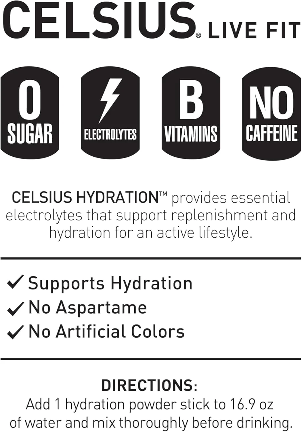 پودر نوشیدنی الکترولیتی بدون قند سلسیوس Hydration™ با طعم لیمو ترش، بسته 14 عددی
