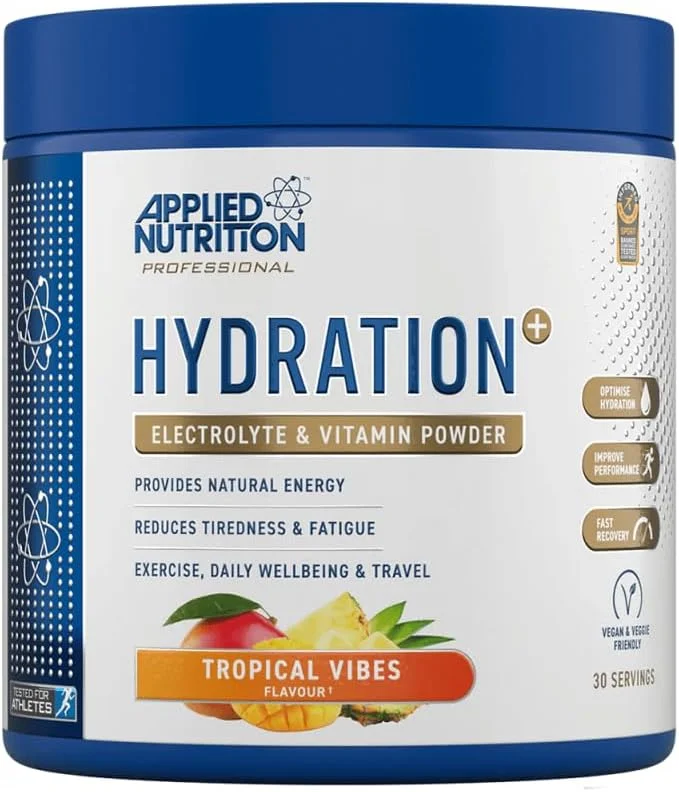 پودر الکترولیت و ویتامین آبرسان Applied Nutrition - انرژی طبیعی، کاهش خستگی و بهینه سازی آبرسانی (240 گرم - 30 سروینگ) (Tropical Vibes)