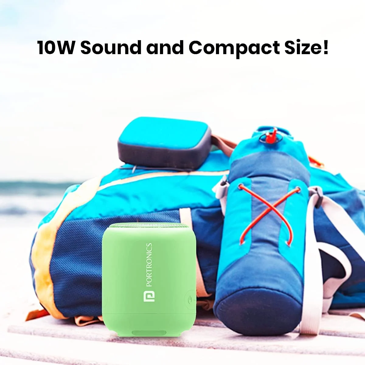 اسپیکر بلوتوثی قابل حمل 10 واتی Portronics SoundDrum 1 TWS با بیس قدرتمند، FM داخلی و کابل شارژ Type C (سبز) اسپیکر بلوتوثی قابل حمل 10 واتی Portronics SoundDrum 1 TWS با بیس قدرتمند، FM داخلی و کابل شارژ Type C (سبز)