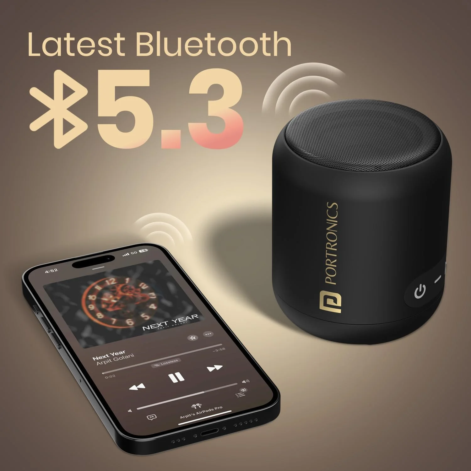 اسپیکر بلوتوثی قابل حمل 10 واتی Portronics SoundDrum 1 TWS با بیس قدرتمند، همراه با کابل شارژ Type C (مشکی) اسپیکر بلوتوثی قابل حمل 10 واتی Portronics SoundDrum 1 TWS با بیس قدرتمند، همراه با کابل شارژ Type C (مشکی)