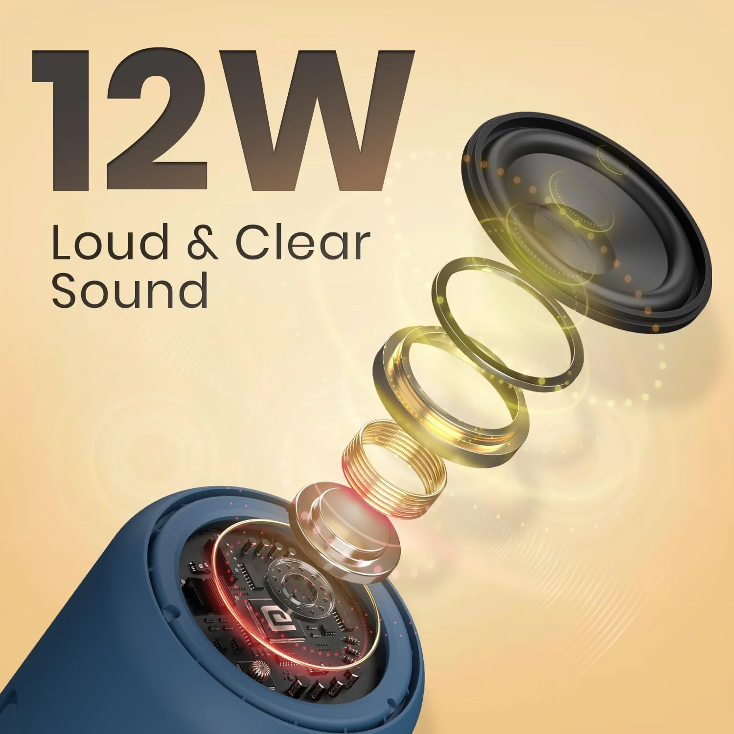 اسپیکر بلوتوثی قابل حمل 10 واتی Portronics SoundDrum 1 TWS با بیس قدرتمند و کابل شارژ Type C (آبی) اسپیکر بلوتوثی قابل حمل 10 واتی Portronics SoundDrum 1 TWS با بیس قدرتمند و کابل شارژ Type C (آبی)