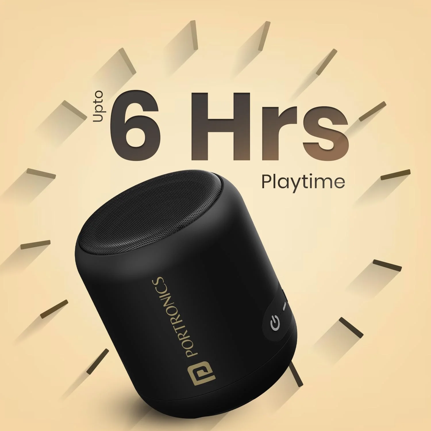 اسپیکر بلوتوثی قابل حمل 10 واتی Portronics SoundDrum 1 TWS با بیس قدرتمند، همراه با کابل شارژ Type C (مشکی) اسپیکر بلوتوثی قابل حمل 10 واتی Portronics SoundDrum 1 TWS با بیس قدرتمند، همراه با کابل شارژ Type C (مشکی)