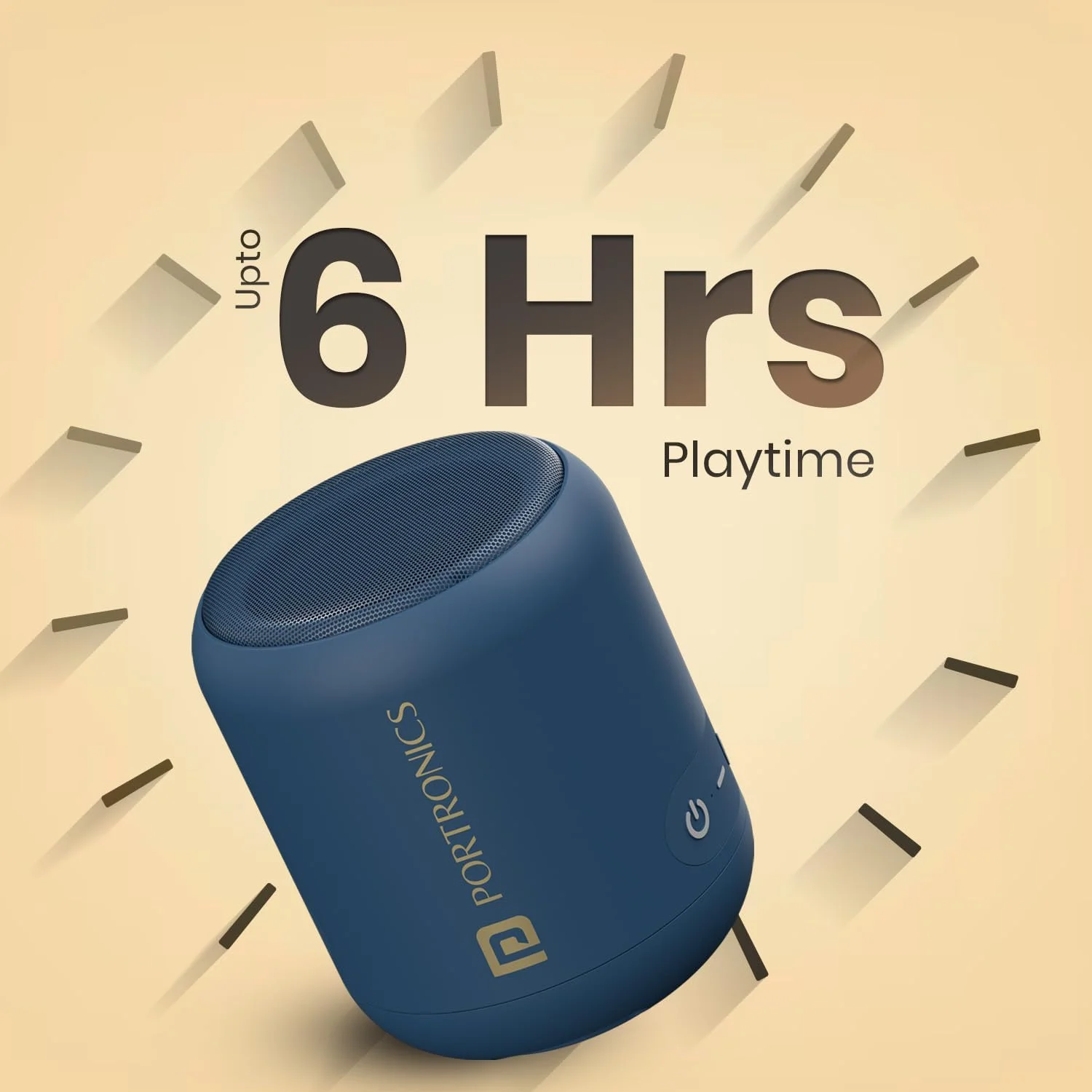 اسپیکر بلوتوثی قابل حمل 10 واتی Portronics SoundDrum 1 TWS با بیس قدرتمند و کابل شارژ Type C (آبی) اسپیکر بلوتوثی قابل حمل 10 واتی Portronics SoundDrum 1 TWS با بیس قدرتمند و کابل شارژ Type C (آبی)