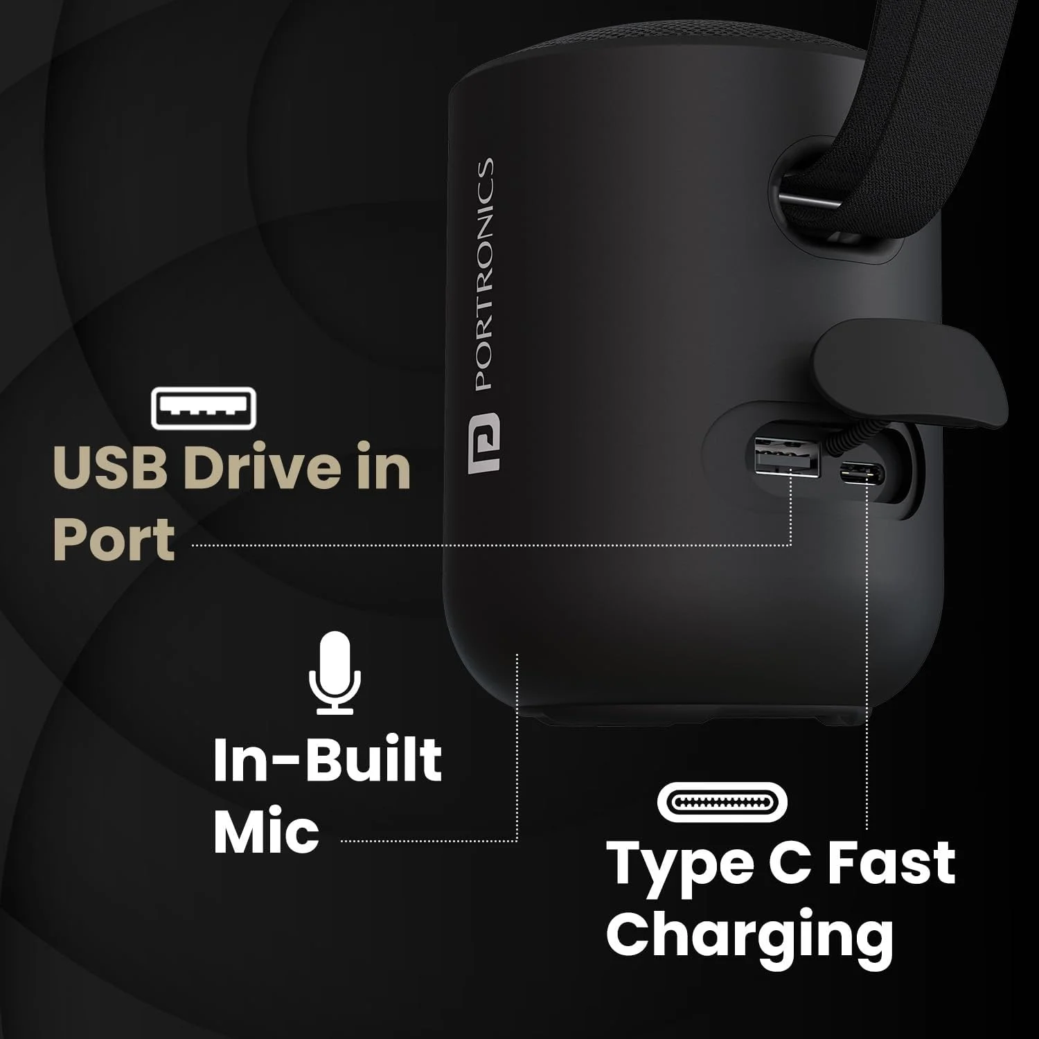 اسپیکر بلوتوثی بی سیم پورتronics مدل POR-280 Sound Pot (مشکی) اسپیکر بلوتوثی بی سیم پورتronics مدل POR-280 Sound Pot (مشکی)