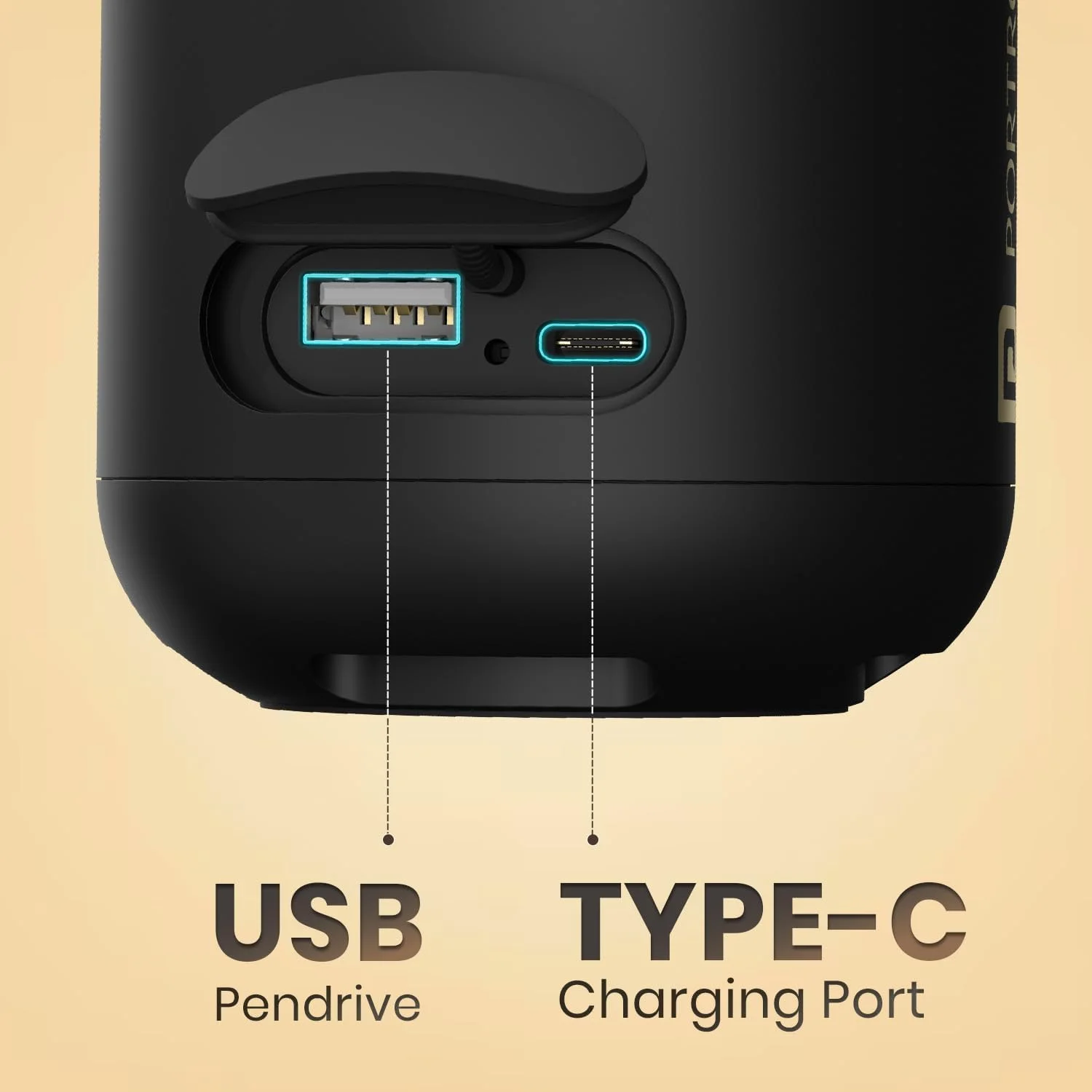 اسپیکر بلوتوثی قابل حمل 10 واتی Portronics SoundDrum 1 TWS با بیس قدرتمند، همراه با کابل شارژ Type C (مشکی) اسپیکر بلوتوثی قابل حمل 10 واتی Portronics SoundDrum 1 TWS با بیس قدرتمند، همراه با کابل شارژ Type C (مشکی)