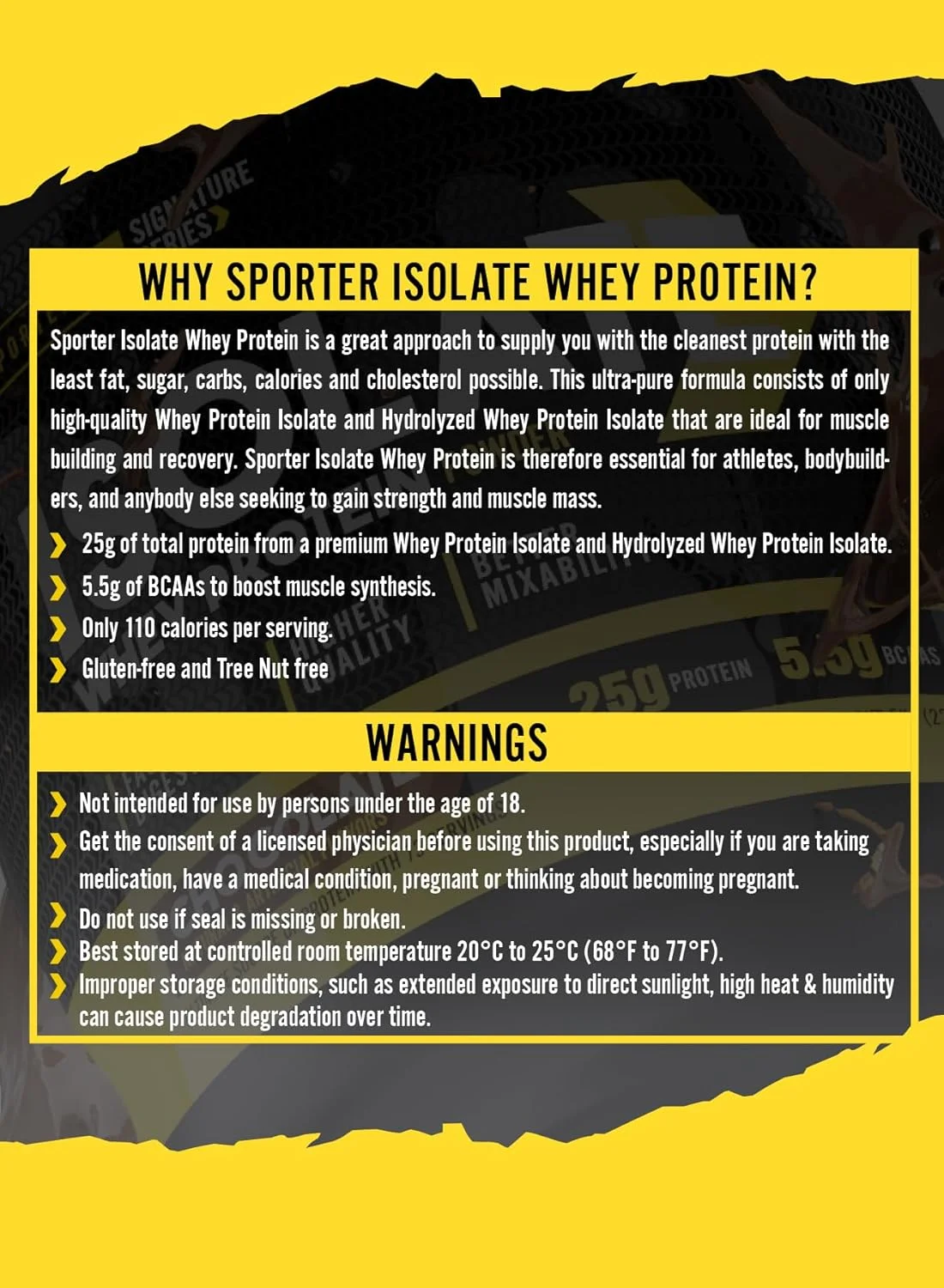 پودر پروتئین وی ایزوله کمپلکس SPORTER - 25 گرم پروتئین در هر وعده، پشتیبانی از عضله سازی، ریکاوری و عملکرد (635 گرم، شکلاتی)