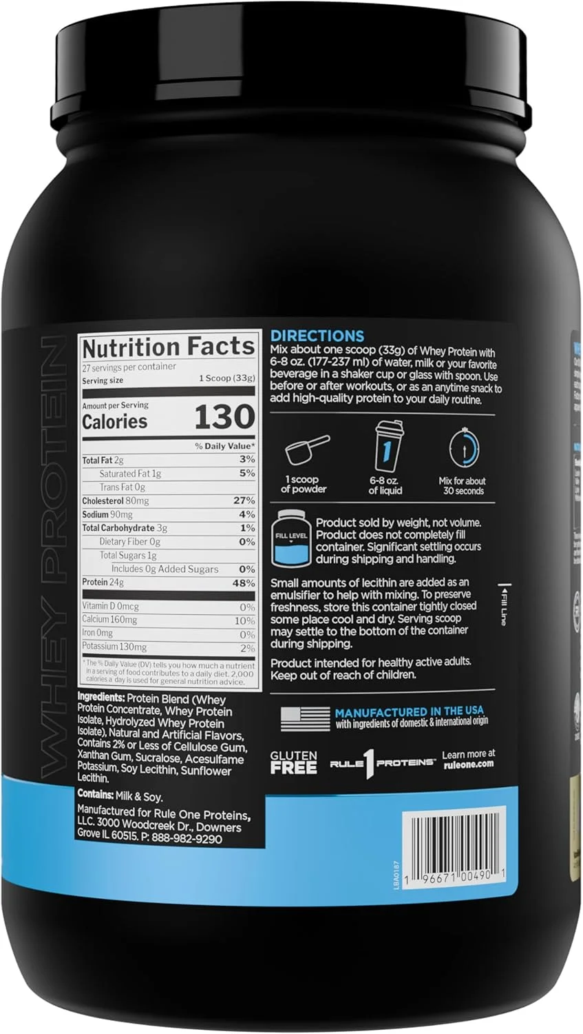 پودر پروتئین وی 100% Rule1 1 Whey Blend | طعم بستنی وانیلی | 24 گرم پروتئین غنی از BCAAs | 27 سروینگ 891 گرم (ممکن است بسته بندی متفاوت باشد) پودر پروتئین وی 100% Rule1 1 Whey Blend | طعم بستنی وانیلی | 24 گرم پروتئین غنی از BCAAs | 27 سروینگ 891 گرم (ممکن است بسته بندی متفاوت باشد)
