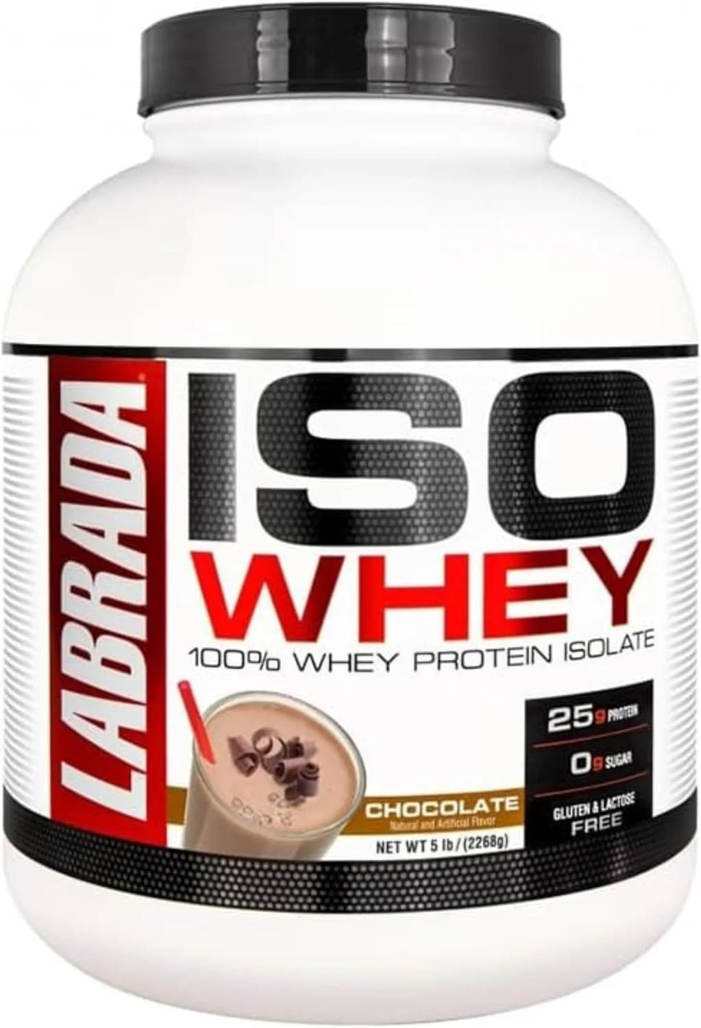 لابرادا نوتریشن ISO Lean Pro، پودر پروتئین وی ایزوله ممتاز، شکلاتی، 5 پوند (بسته بندی ممکن است متفاوت باشد)