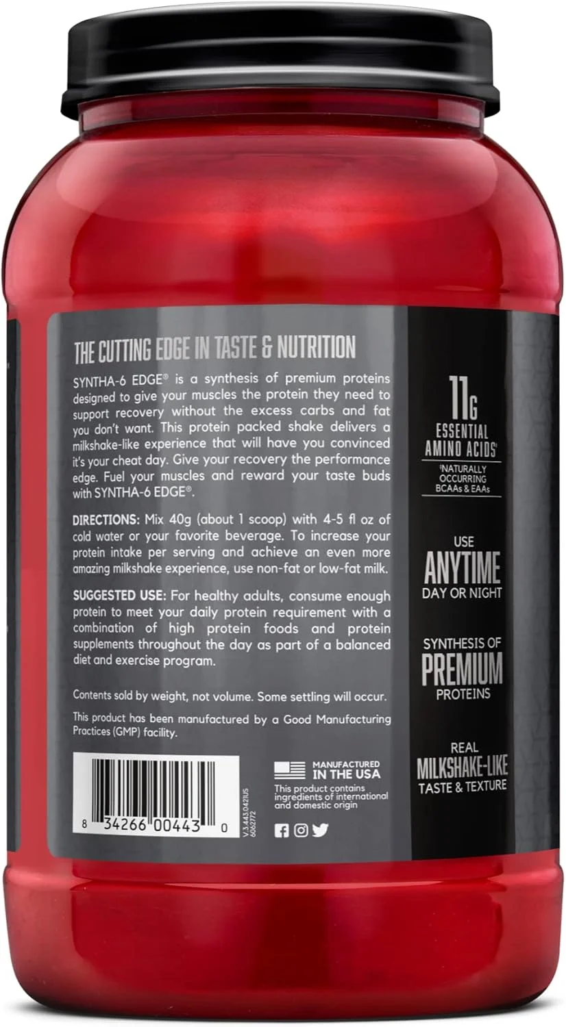 ماتریکس پروتئینی فوق العاده ممتاز BSN Syntha-6 Edge، پودر پروتئین وی، کازئین میسلار، پروتئین ایزوله شیر - میلک شیک شکلاتی، 2.35 پوند، 28 سروینگ (1.12 کیلوگرم) ماتریکس پروتئینی فوق العاده ممتاز BSN Syntha-6 Edge، پودر پروتئین وی، کازئین میسلار، پروتئین ایزوله شیر - میلک شیک شکلاتی، 2.35 پوند، 28 سروینگ (1.12 کیلوگرم)