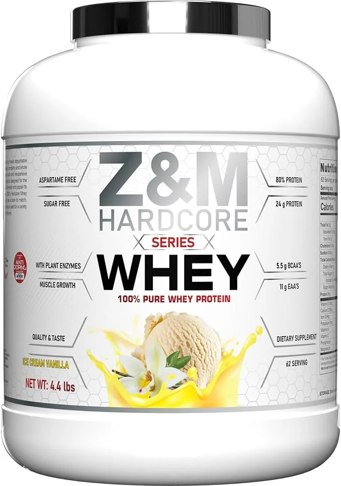پروتئین وی هاردکور Z&M طعم بستنی وانیلی